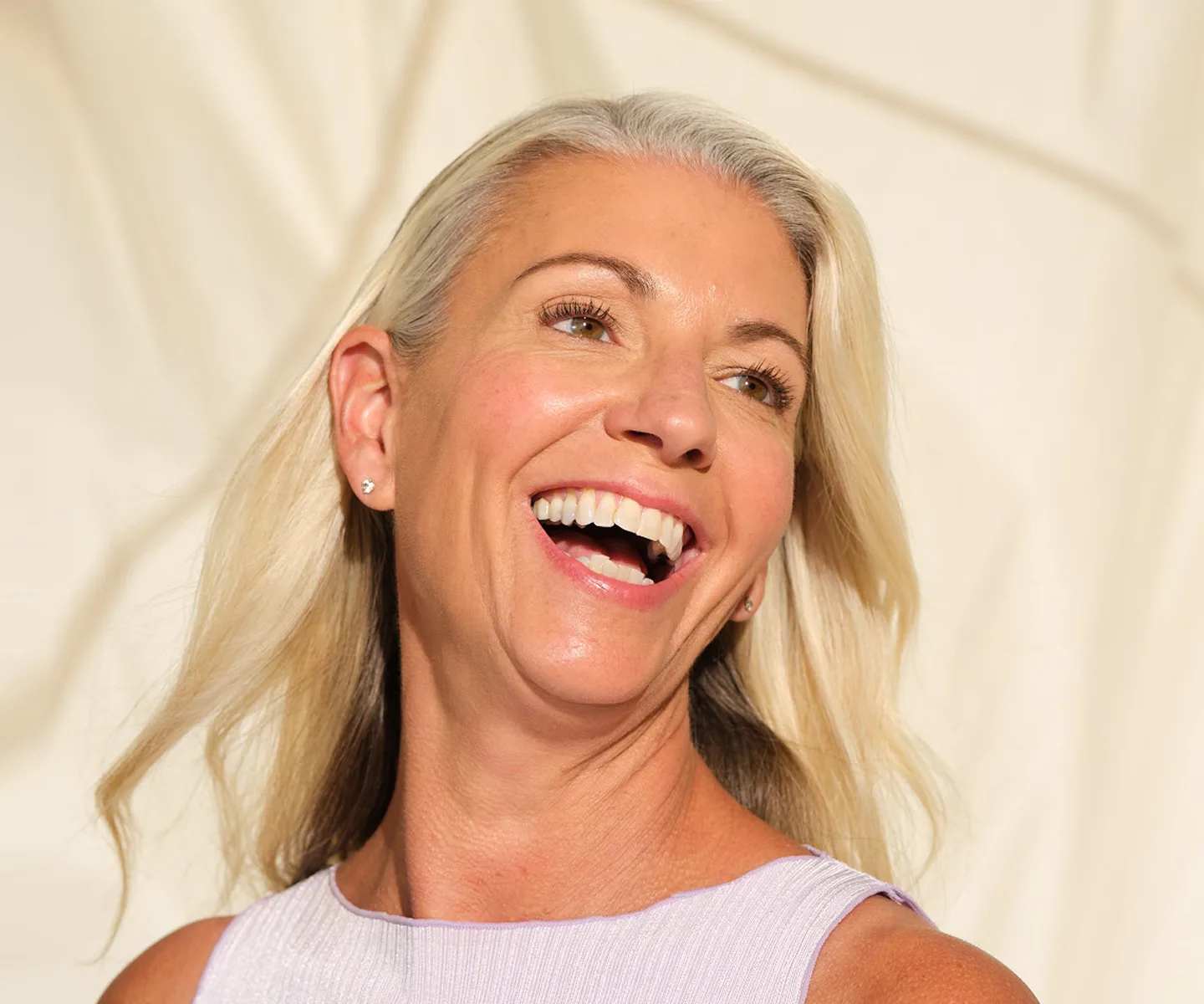 Botox model smiling