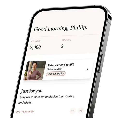 Allē points app screenshot