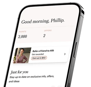 Allē points app screenshot
