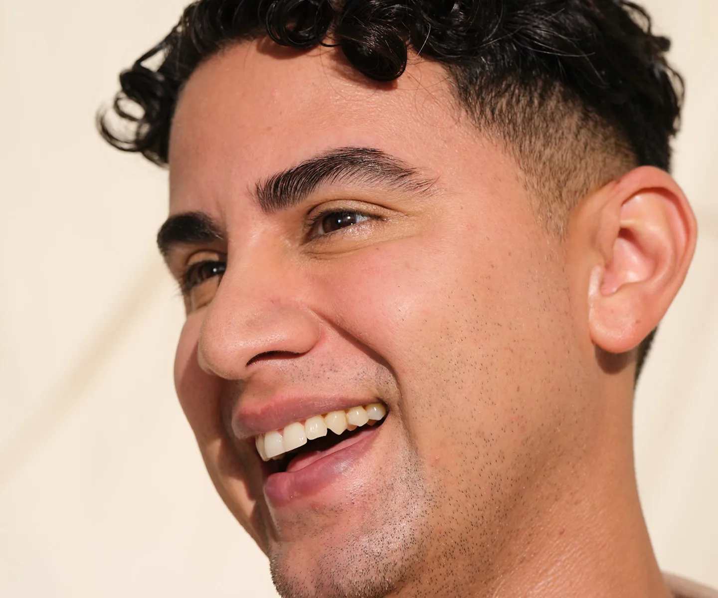 Botox male model face
