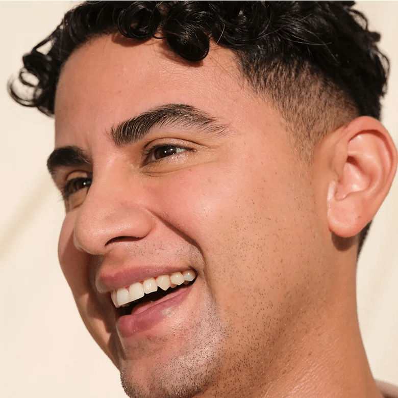 Botox male model face