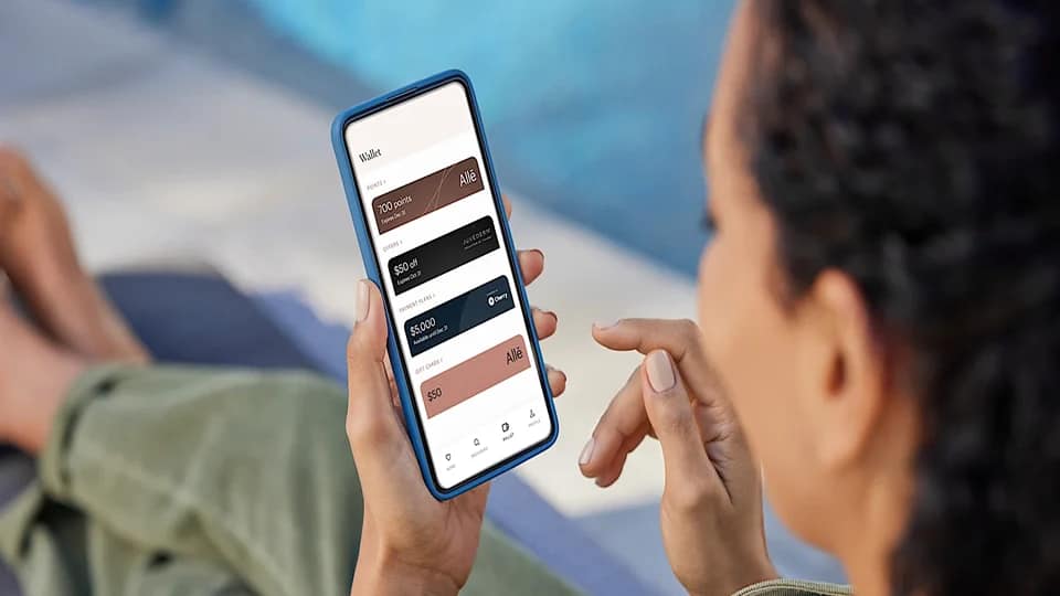 woman looking at her phone